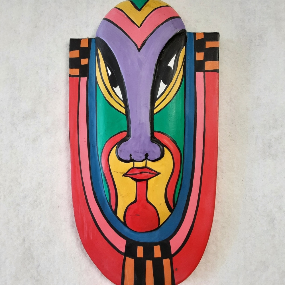 Colourful Balinese  Handmade Wall Mask